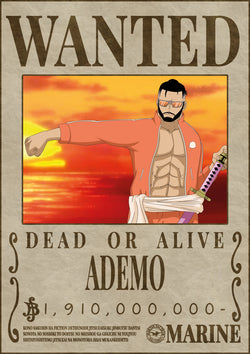 Poster Wanted <br> Ademo - Martin Facteur