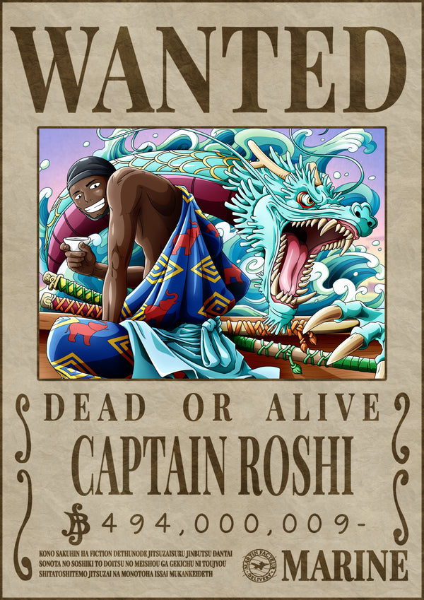 Poster Wanted Captain Roshi
