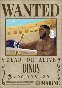 Poster Wanted Dinos - Martin Facteur