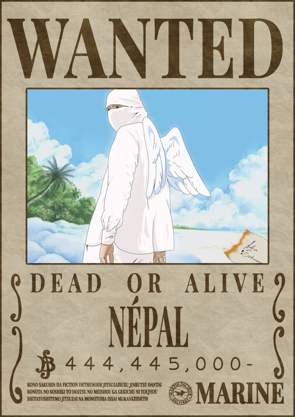 Poster Wanted Népal - Martin Facteur