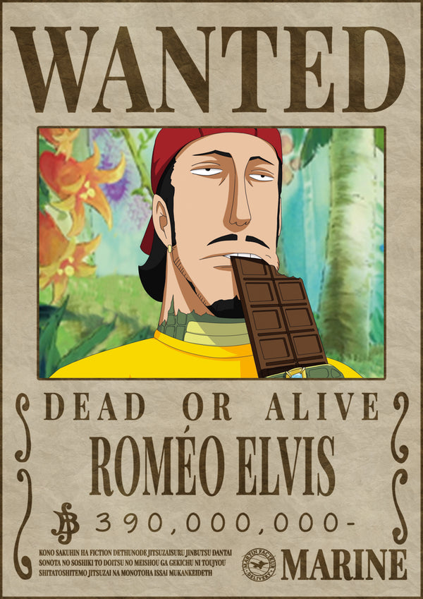 Poster Wanted Roméo Elvis - Martin Facteur
