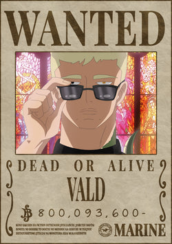 Poster Wanted Vald - Martin Facteur